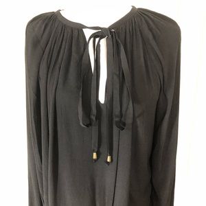 Muchette Peasant Black Blouse